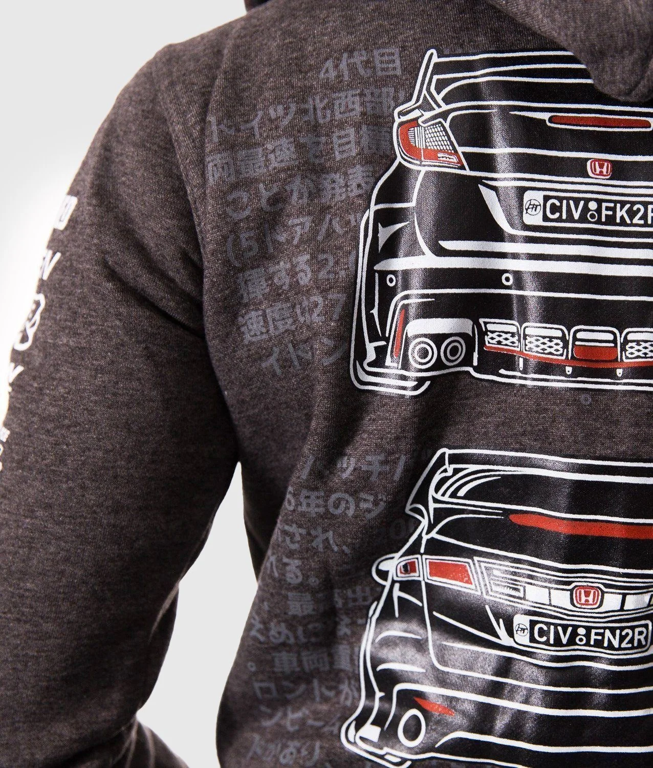 Honda Civic FK, FN, EP Womens Hoodie - Image 3